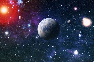 Evrendeki sonsuz uzay alanının küçük bir parçası. 