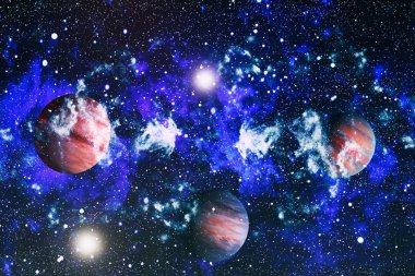 Evrendeki sonsuz uzay alanının küçük bir parçası. 