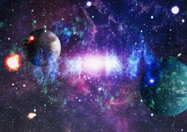 Evrendeki sonsuz uzay alanının küçük bir parçası. 