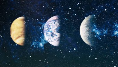 Evrendeki sonsuz uzay alanının küçük bir parçası. 