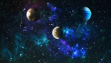 Evrendeki sonsuz uzay alanının küçük bir parçası. 