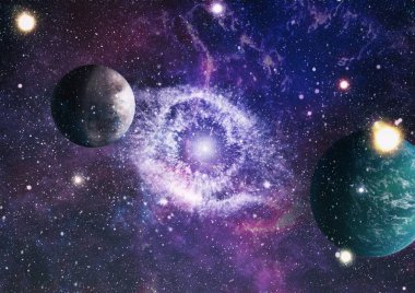 Evrendeki sonsuz uzay alanının küçük bir parçası. 