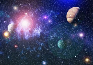 Evrendeki sonsuz uzay alanının küçük bir parçası. 