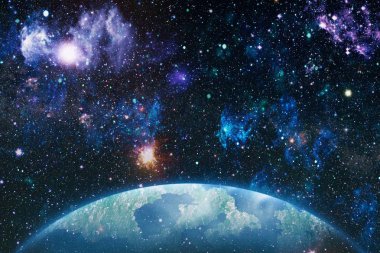 Evrendeki sonsuz uzay alanının küçük bir parçası. 