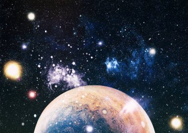 Evrendeki sonsuz uzay alanının küçük bir parçası. 