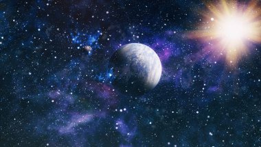 Patlama süpernovası. Parlak Yıldız Nebulası. Uzak galaksi. Soyut görüntü. Bu görüntünün elementleri NASA tarafından desteklenmektedir.