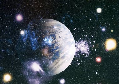 Patlama süpernovası. Parlak Yıldız Nebulası. Uzak galaksi. Soyut görüntü. Bu görüntünün elementleri NASA tarafından desteklenmektedir.