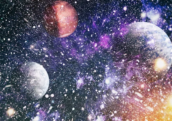 Ohnivá Exploze Vesmíru Abstraktní Ilustrace Vesmíru Prvky Tohoto Snímku Poskytla — Stock fotografie