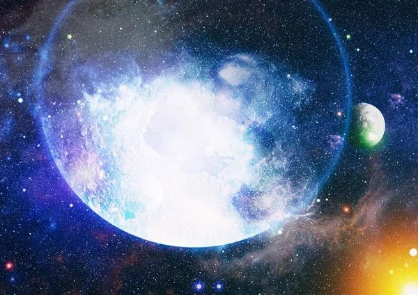 Τέχνη Του Διαστήματος Γαλαξίες Νεφελώματα Και Αστέρια Στο Σύμπαν Στοιχεία — Φωτογραφία Αρχείου