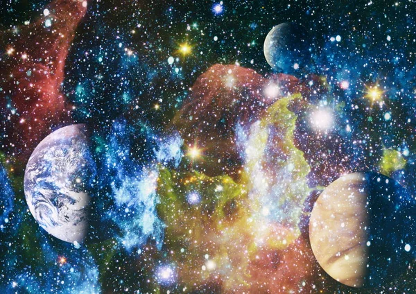 Güzel Bulutsu Yıldızlar Galaksiler Nasa Tarafından Döşenmiş Görüntü Unsurları — Stok fotoğraf