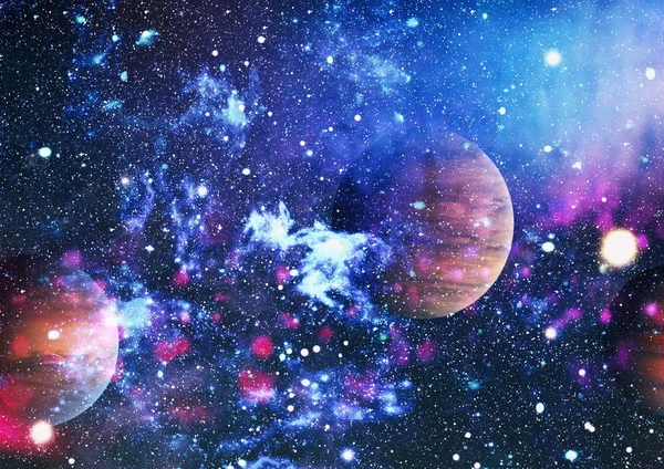 Planeter Stjärnor Och Galaxer Yttre Rymden Som Visar Skönheten Utforskning — Stockfoto