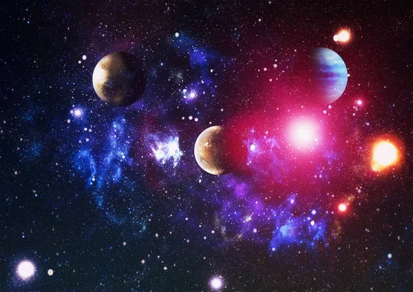 planets, stars and galaxies in outer space showing the beauty of space exploration. Elements furnished by NASA