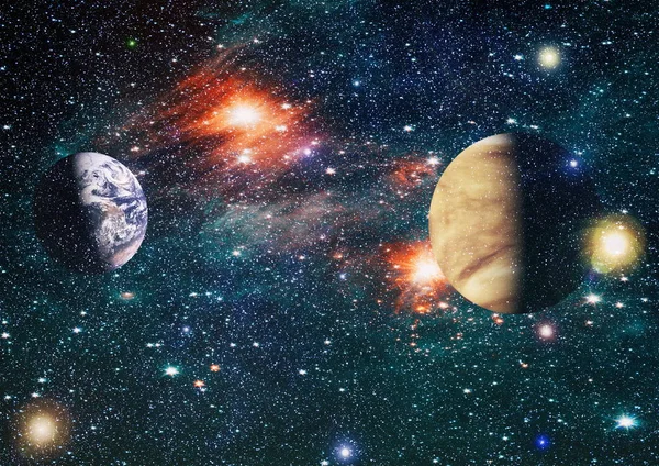 Planeten Sterren Sterrenstelsels Ruimte Die Schoonheid Van Ruimteverkenning Laten Zien — Stockfoto