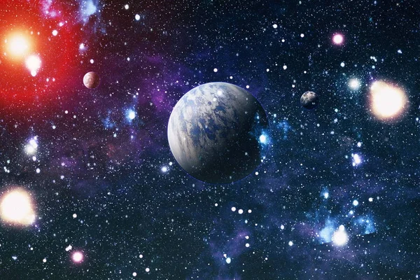 宇宙探査の美しさを示す宇宙空間の惑星や星や銀河です Nasaが提供する要素 — ストック写真