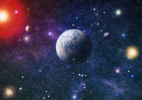 Evrendeki Sonsuz Uzay Alanının Küçük Bir Parçası Görüntünün Elementleri Nasa — Stok fotoğraf