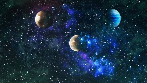 Evrendeki sonsuz uzay alanının küçük bir parçası. 