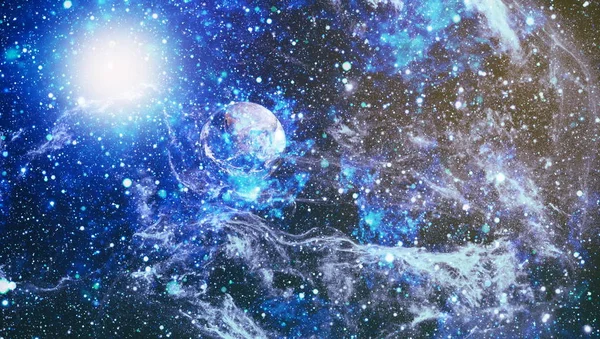 Explosion Supernova Bright Star Nebula Distant Galaxy Abstract Image Elements — Stock Photo, Image