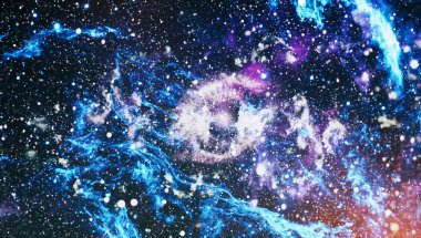 Renkli derin uzay. Evren kavramı arka plan. Nasa tarafından döşenmiş bu görüntü unsurları