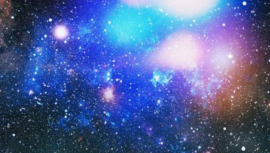 Renkli derin uzay. Evren kavramı arka plan. Nasa tarafından döşenmiş bu görüntü unsurları