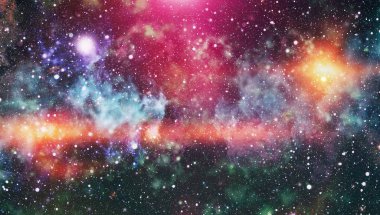 Uzaydaki gezegenler, yıldızlar ve galaksiler uzay keşiflerinin güzelliğini gösteriyor. NASA tarafından döşenmiş elementler