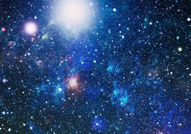 Nebula ve galaksiler uzayda. Bu görüntünün elementleri NASA tarafından desteklenmektedir.