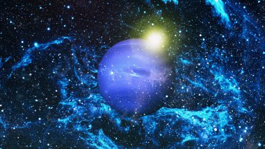 Nebula ve galaksiler uzayda. Bu görüntünün elementleri NASA tarafından desteklenmektedir.