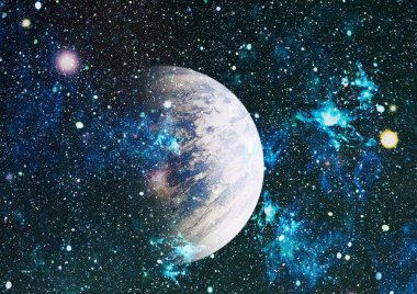 Uzaydaki gezegenler, yıldızlar ve galaksiler uzay keşiflerinin güzelliğini gösteriyor. NASA tarafından döşenmiş elementler