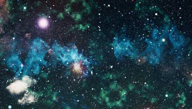 Uzaydaki gezegenler, yıldızlar ve galaksiler uzay keşiflerinin güzelliğini gösteriyor. NASA tarafından döşenmiş elementler