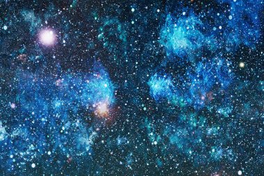 Uzaydaki gezegenler, yıldızlar ve galaksiler uzay keşiflerinin güzelliğini gösteriyor. NASA tarafından döşenmiş elementler