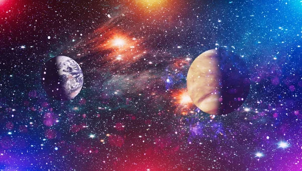Kleurrijke Deep Space Universum Concept Achtergrond Elementen Van Dit Beeld — Stockfoto