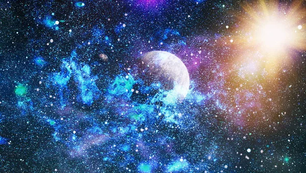 Colorido Espacio Profundo Fondo Concepto Del Universo Elementos Esta Imagen —  Fotos de Stock