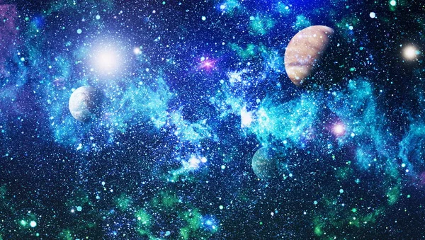 惑星と空き領域 Nasa から提供されたこのイメージ要素でギャラクシーの星 — ストック写真