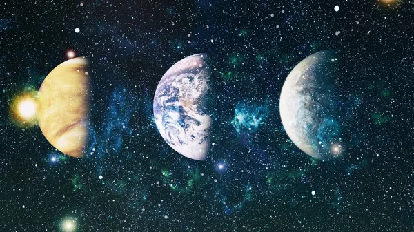 Hvězdy Planety Galaxy Volném Prostoru Prvky Tohoto Obrazu Které Nasa — Stock fotografie