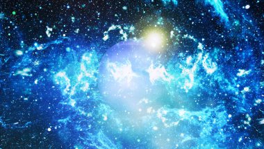 Uzaydaki gezegenler, yıldızlar ve galaksiler uzay keşiflerinin güzelliğini gösteriyor. NASA tarafından döşenmiş elementler