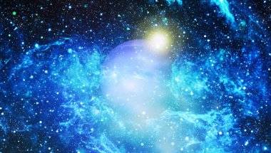 Uzaydaki gezegenler, yıldızlar ve galaksiler uzay keşiflerinin güzelliğini gösteriyor. NASA tarafından döşenmiş elementler