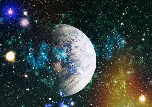 Stjärnor Planet Och Galaxy Ett Fritt Utrymme Element Denna Bild — Stockfoto