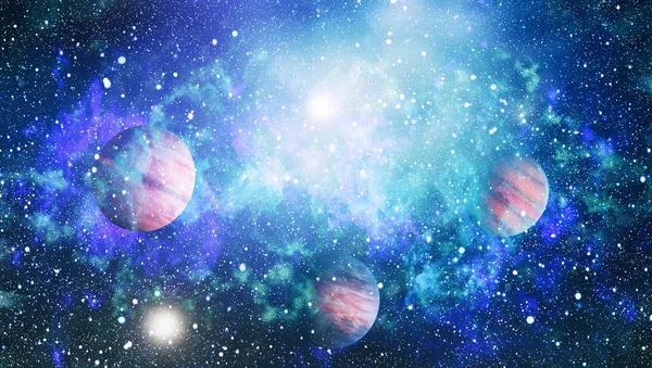 惑星と空き領域 Nasa から提供されたこのイメージ要素でギャラクシーの星 — ストック写真
