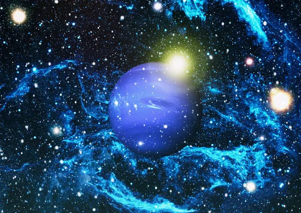 Sterne Eines Planeten Und Einer Galaxie Einem Freien Raum Elemente — Stockfoto