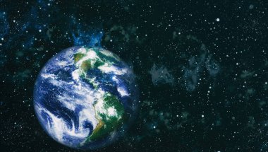 Dünya uzaydan kolaj. Soyut duvar kağıdı. Bizim evimiz. Nasa tarafından döşenmiş bu görüntü unsurları