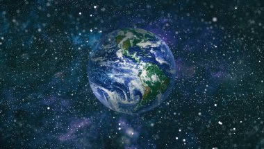 Dünya uzaydan kolaj. Soyut duvar kağıdı. Bizim evimiz. Nasa tarafından döşenmiş bu görüntü unsurları