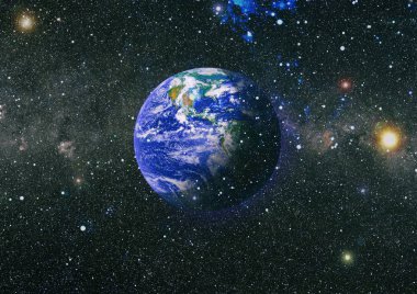 Dünya uzaydan kolaj. Soyut duvar kağıdı. Bizim evimiz. Nasa tarafından döşenmiş bu görüntü unsurları