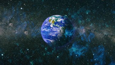 Dünya uzaydan kolaj. Soyut duvar kağıdı. Bizim evimiz. Nasa tarafından döşenmiş bu görüntü unsurları