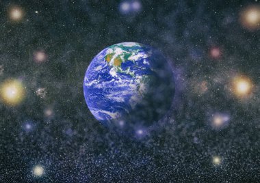 Dünya uzaydan kolaj. Soyut duvar kağıdı. Bizim evimiz. Nasa tarafından döşenmiş bu görüntü unsurları