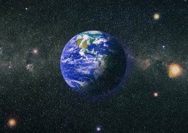 Dünya uzaydan kolaj. Soyut duvar kağıdı. Bizim evimiz. Nasa tarafından döşenmiş bu görüntü unsurları