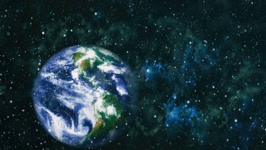 Dünya uzaydan kolaj. Soyut duvar kağıdı. Bizim evimiz. Nasa tarafından döşenmiş bu görüntü unsurları