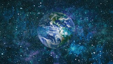 Dünya uzaydan kolaj. Soyut duvar kağıdı. Bizim evimiz. Nasa tarafından döşenmiş bu görüntü unsurları