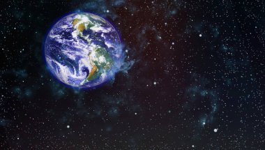 Dünya uzaydan kolaj. Soyut duvar kağıdı. Bizim evimiz. Nasa tarafından döşenmiş bu görüntü unsurları