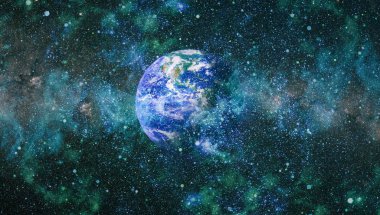 Dünya uzaydan kolaj. Soyut duvar kağıdı. Bizim evimiz. Nasa tarafından döşenmiş bu görüntü unsurları