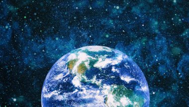 Dünya uzaydan kolaj. Soyut duvar kağıdı. Bizim evimiz. Nasa tarafından döşenmiş bu görüntü unsurları