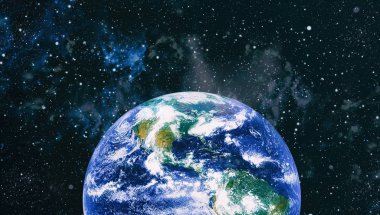 Dünya uzaydan kolaj. Soyut duvar kağıdı. Bizim evimiz. Nasa tarafından döşenmiş bu görüntü unsurları